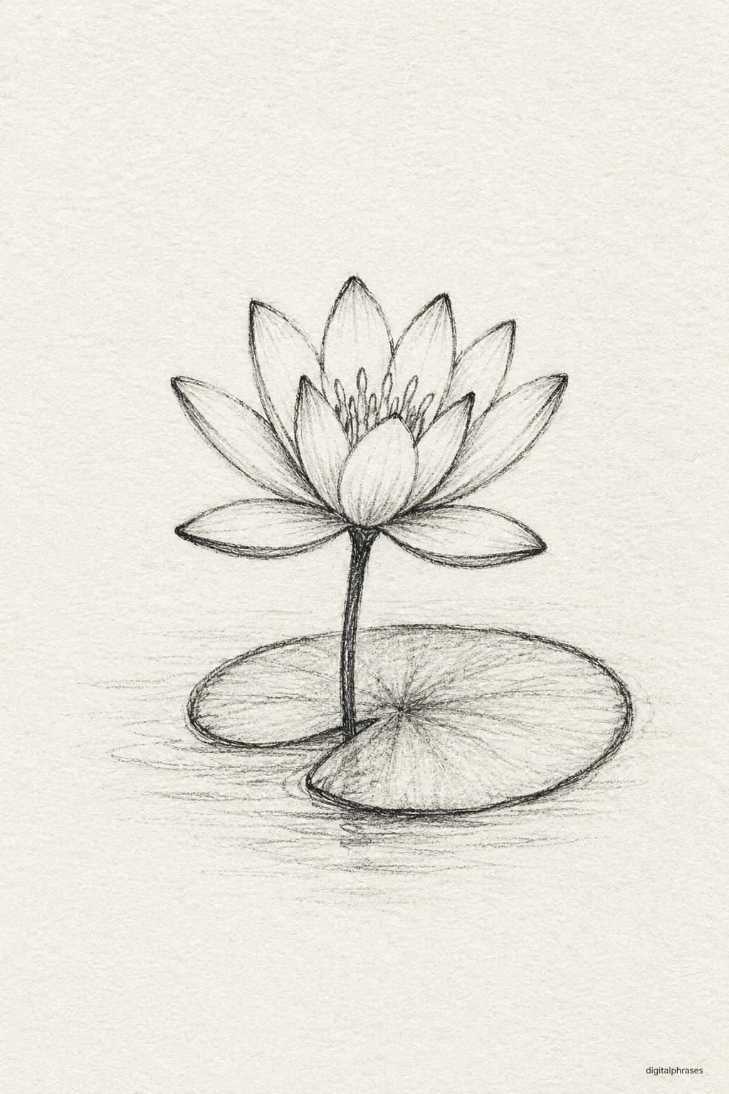 Water Lily Drawing Ideas Water Lily Drawing Ideas