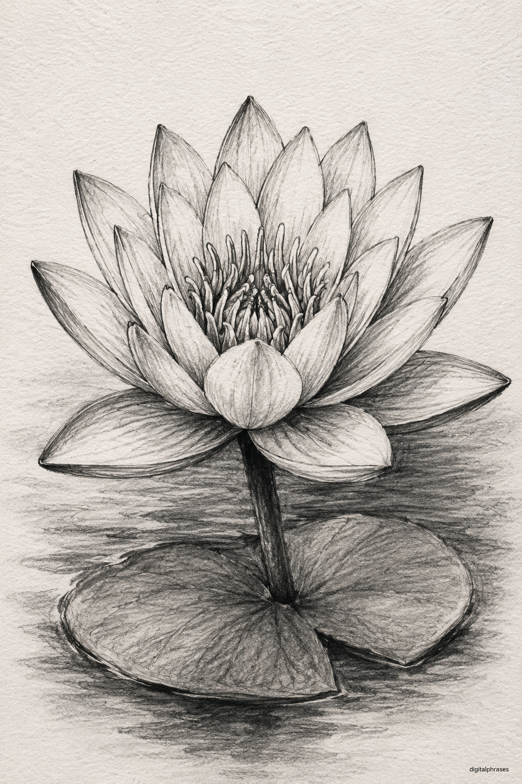 Water Lily Drawing Ideas Water Lily Drawing Ideas