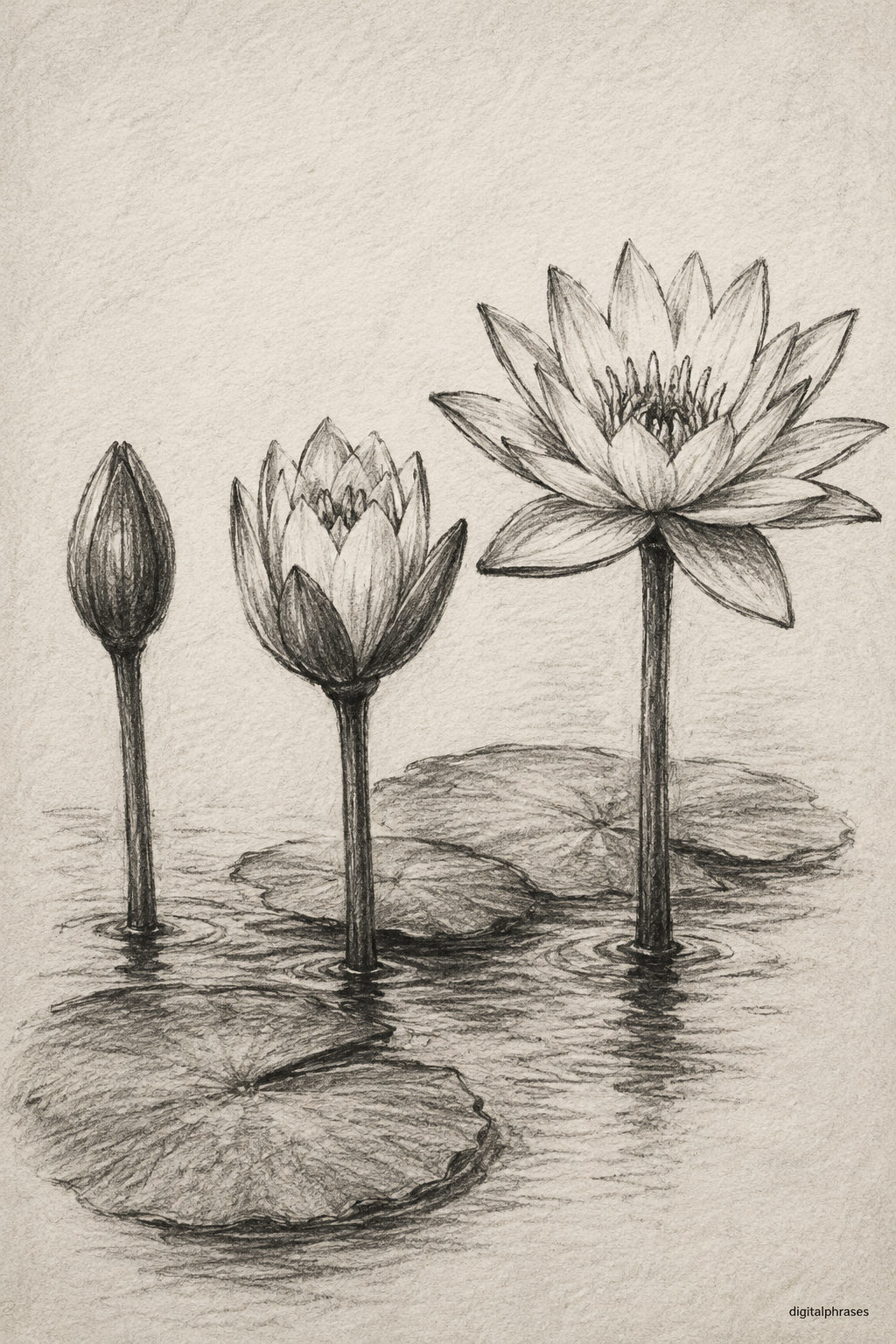 Water Lily Drawing Ideas Water Lily Drawing Ideas