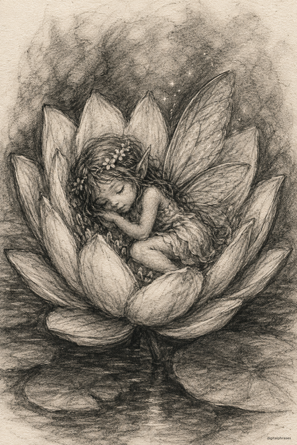 Water Lily Drawing Ideas Water Lily Drawing Ideas