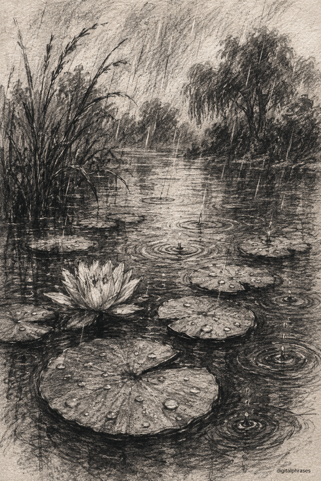 Water Lily Drawing Ideas Water Lily Drawing Ideas