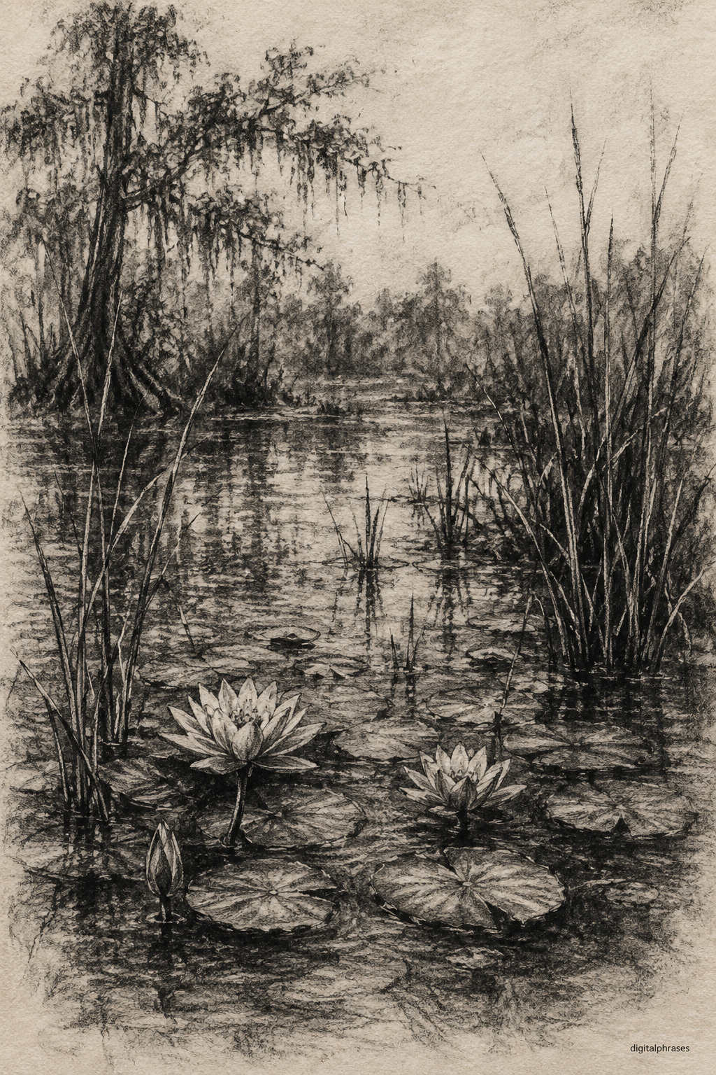 Water Lily Drawing Ideas Water Lily Drawing Ideas