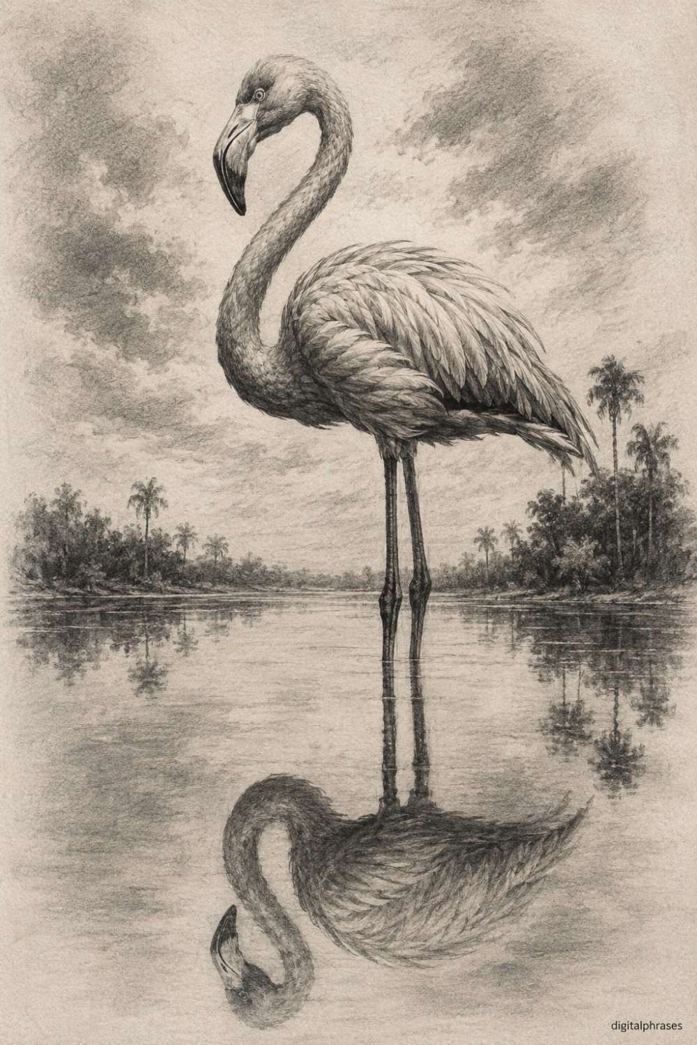Flamingo Drawing Ideas