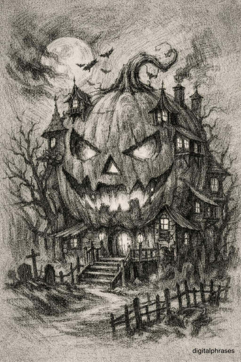 Haunted House Drawing Ideas