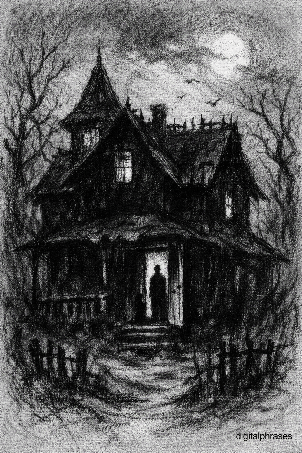 Haunted House Drawing Ideas