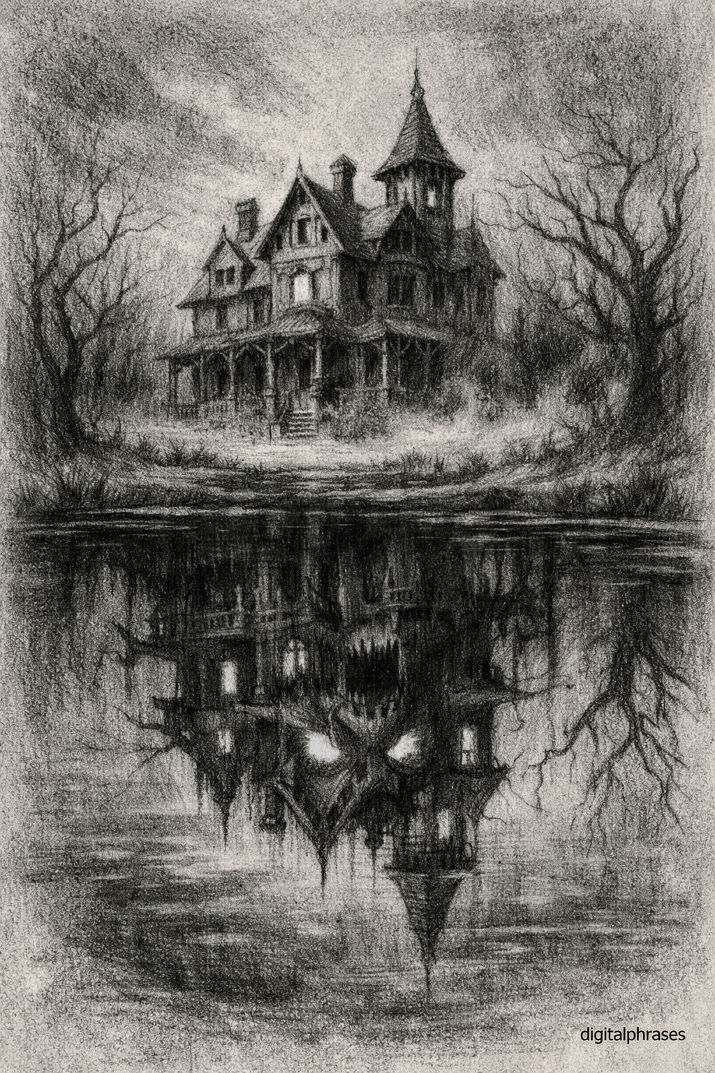Haunted House Drawing Ideas