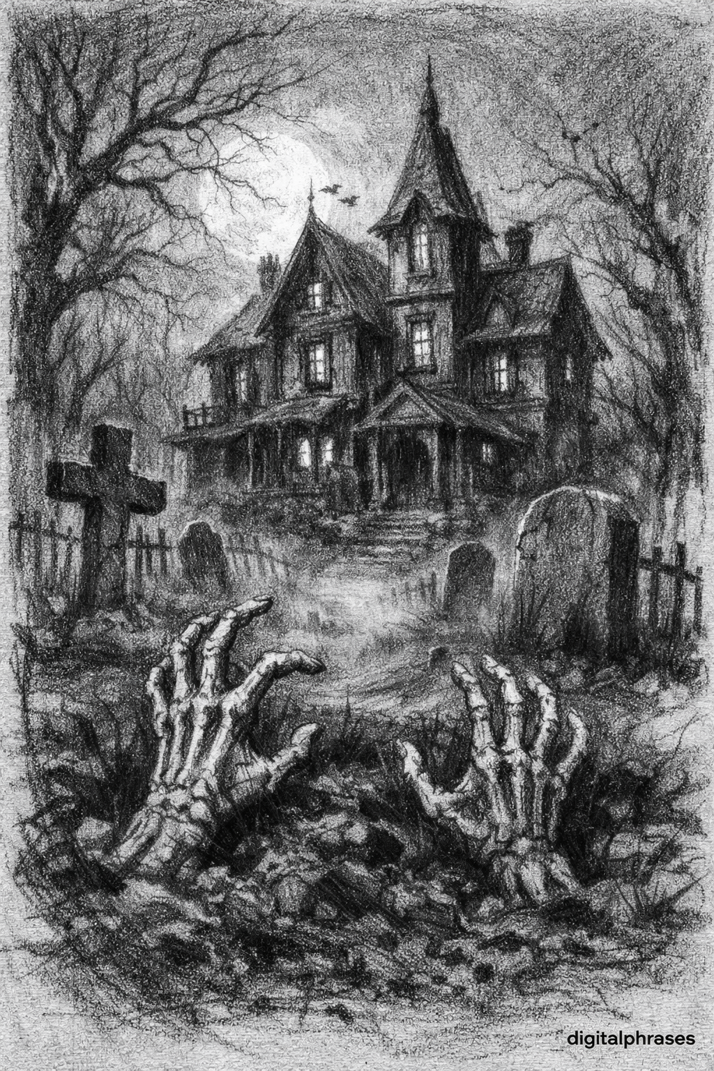 Haunted House Drawing Ideas