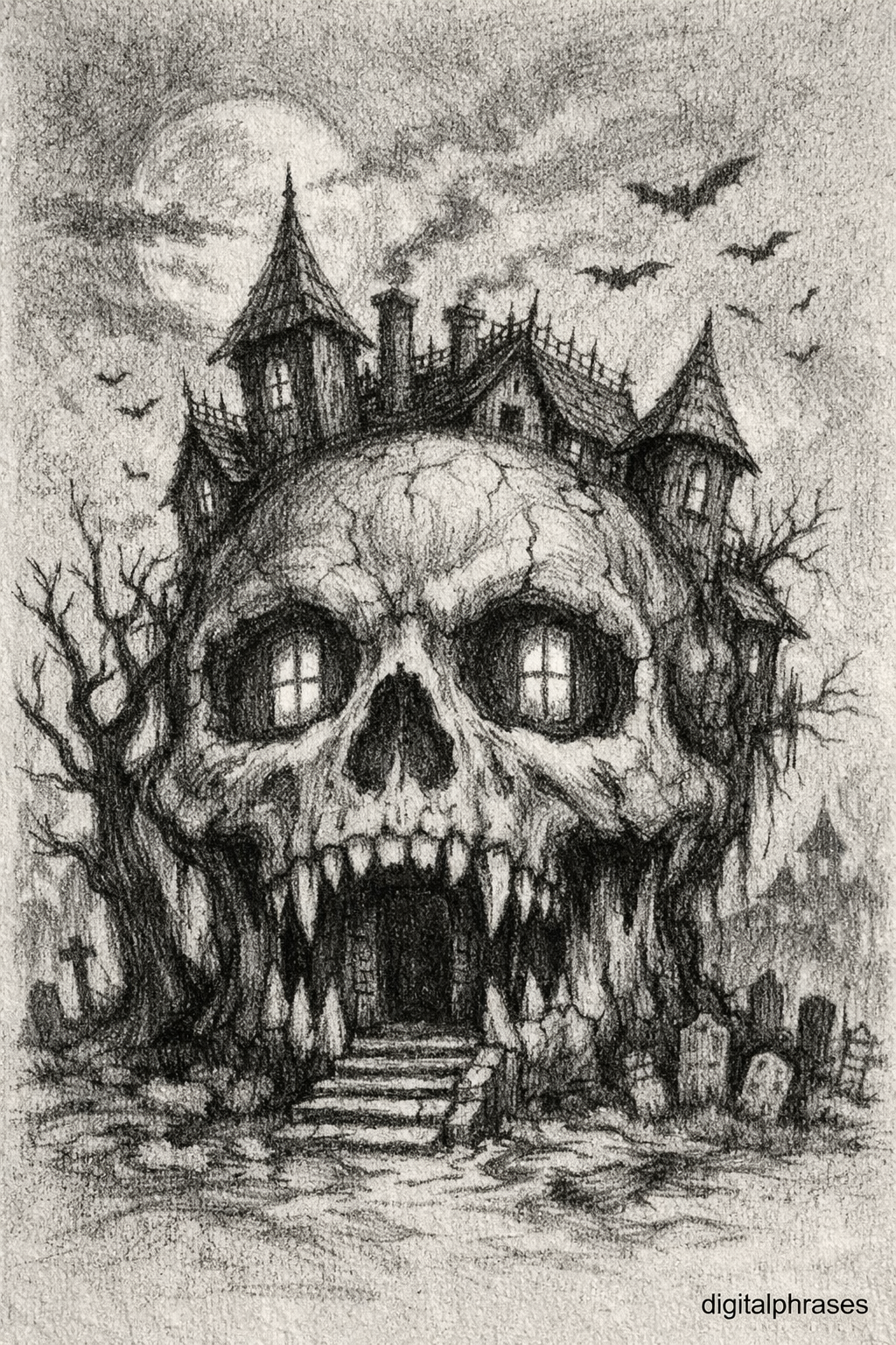 Haunted House Drawing Ideas