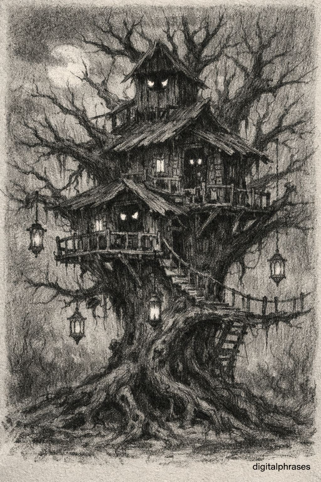 Haunted House Drawing Ideas