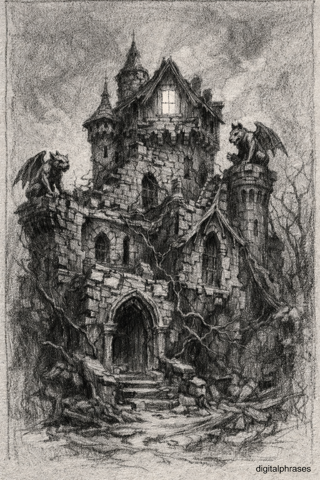 Haunted House Drawing Ideas