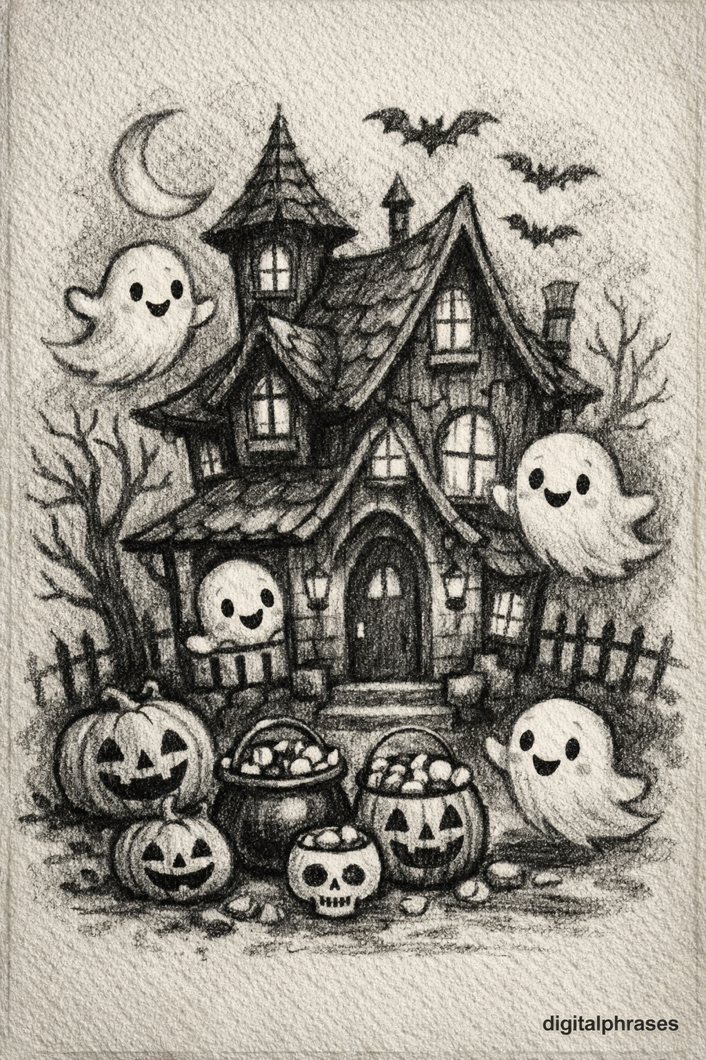 Haunted House Drawing Ideas
