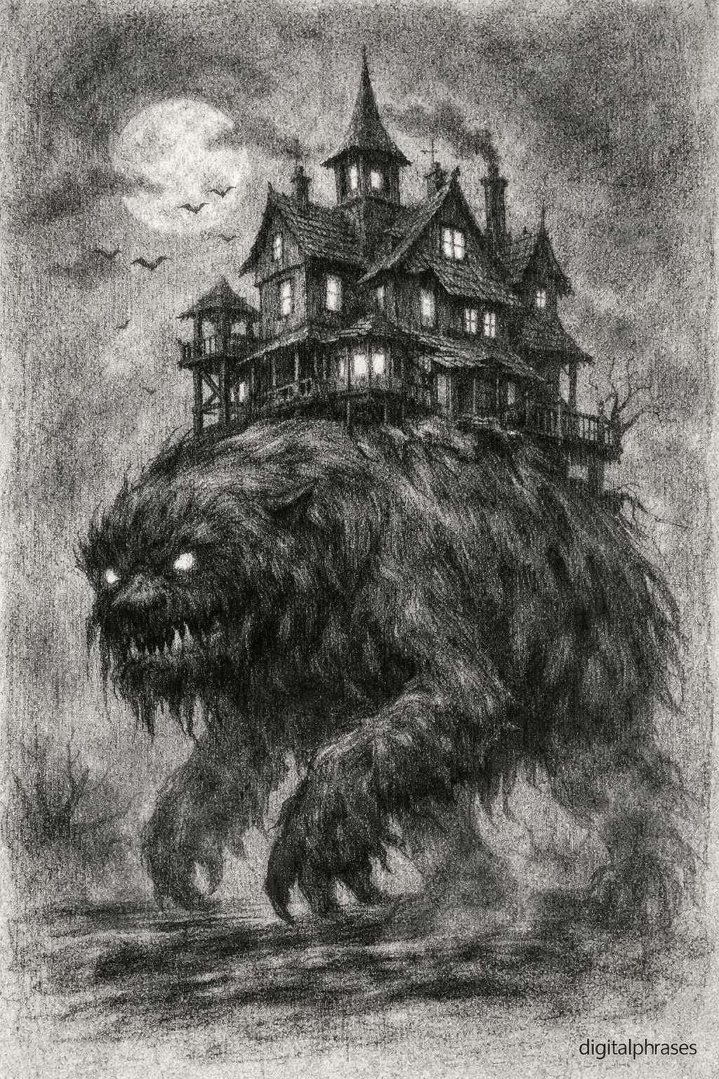 Haunted House Drawing Ideas