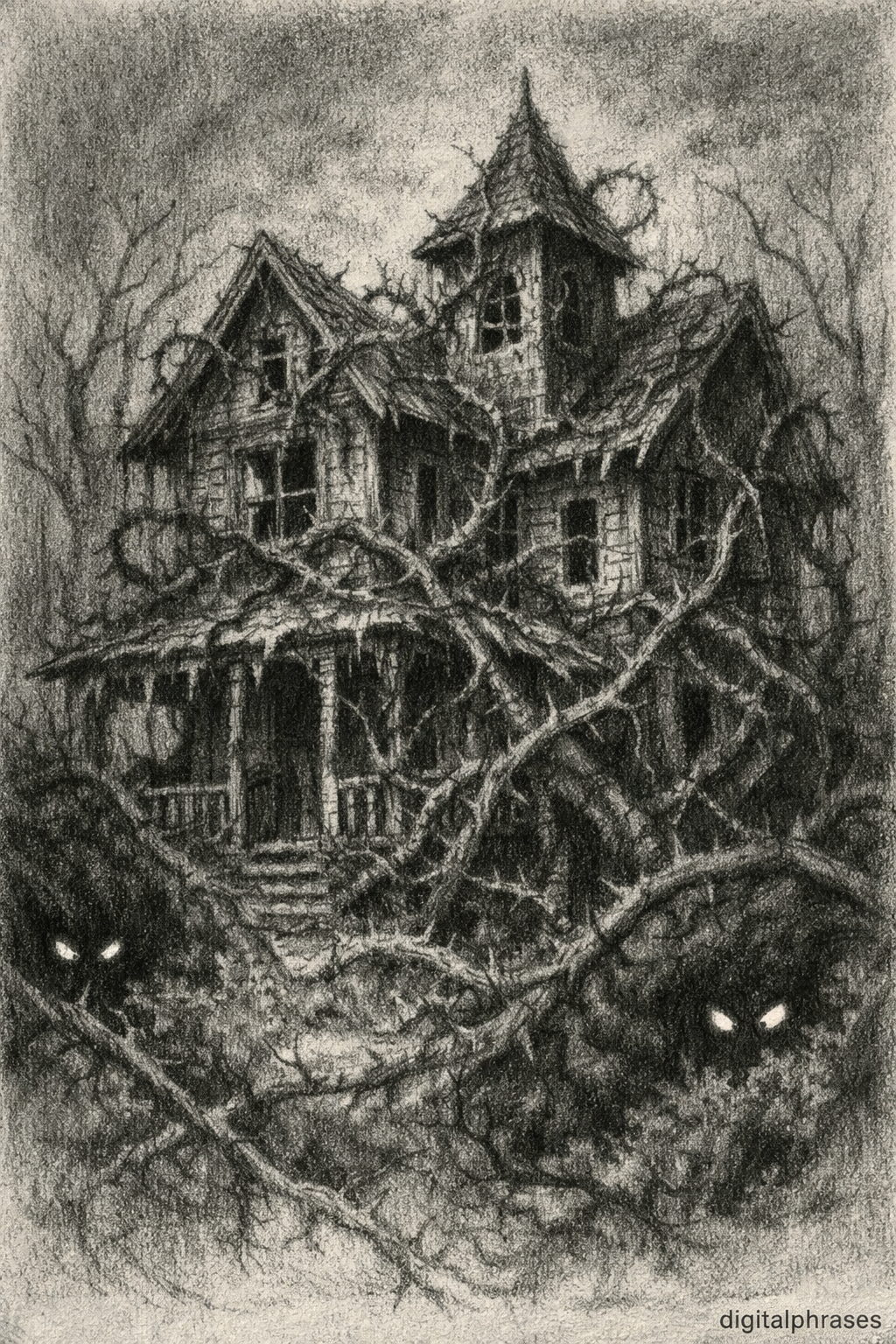 Haunted House Drawing Ideas