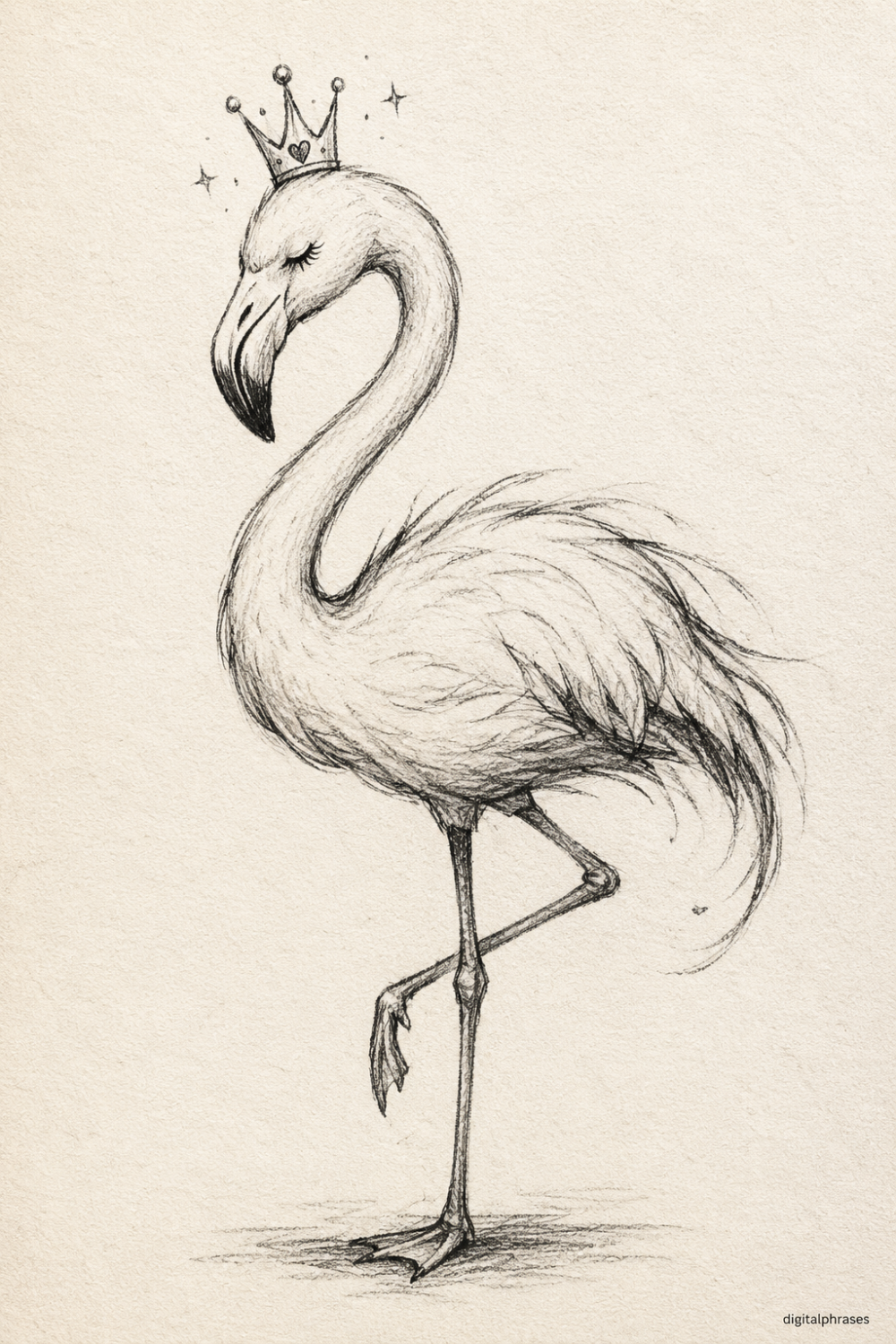 Flamingo Drawing Ideas
